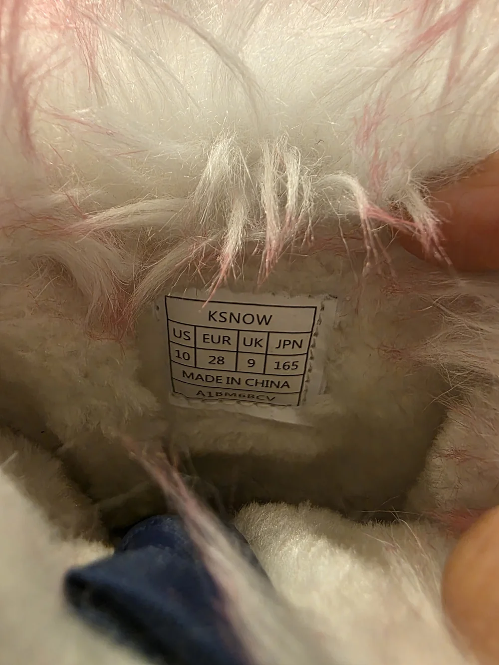 Dream Pairs Navy Winter Snow Boots with Pink Accent Fur